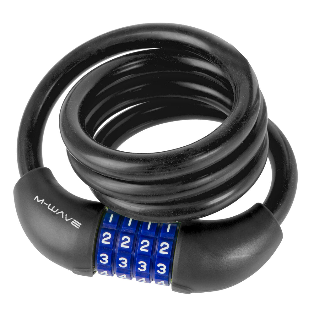 Spiraalslot cijfercombinatie siliconen 1000 x 12 mm zwart
