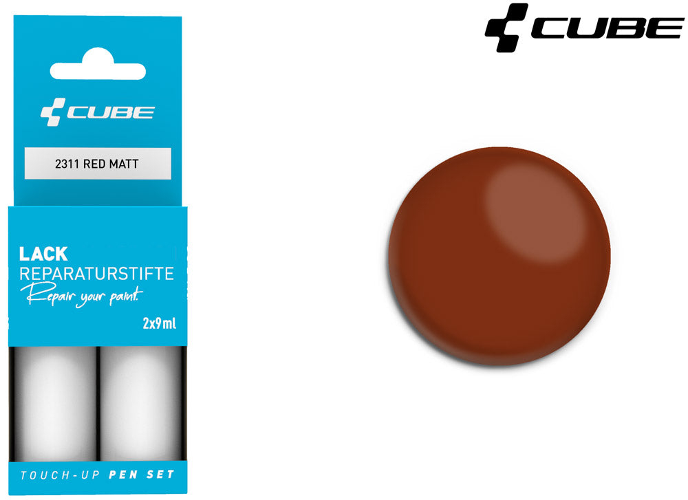 Cube touch-up pen set red matt | #2315