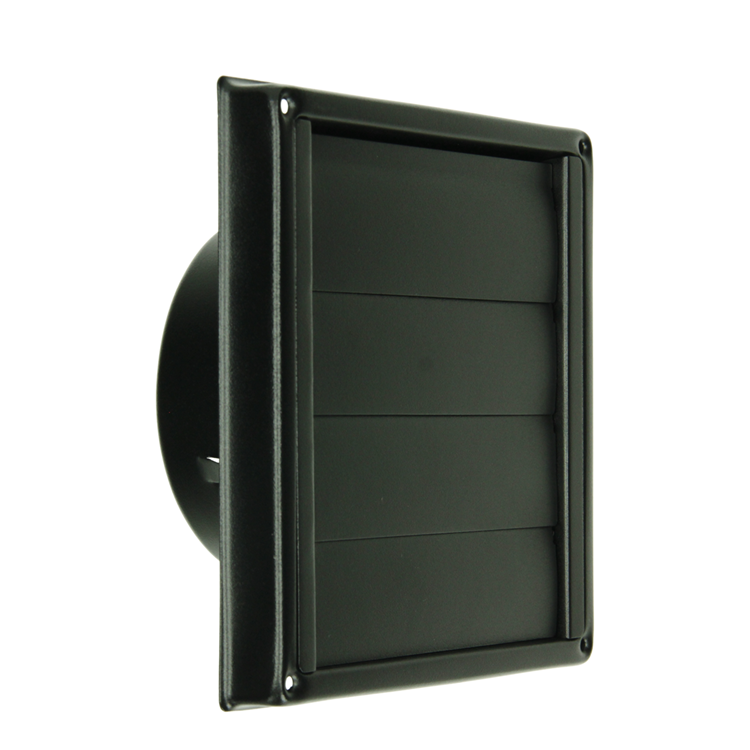 Renson 1068946 - inbouw dampkaprooster 633 inox zwart (dia 125) | 2 stuks