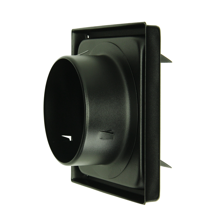 Renson 1068947 - inbouw dampkaprooster 633 inox zwart (dia 150) | 2 stuks