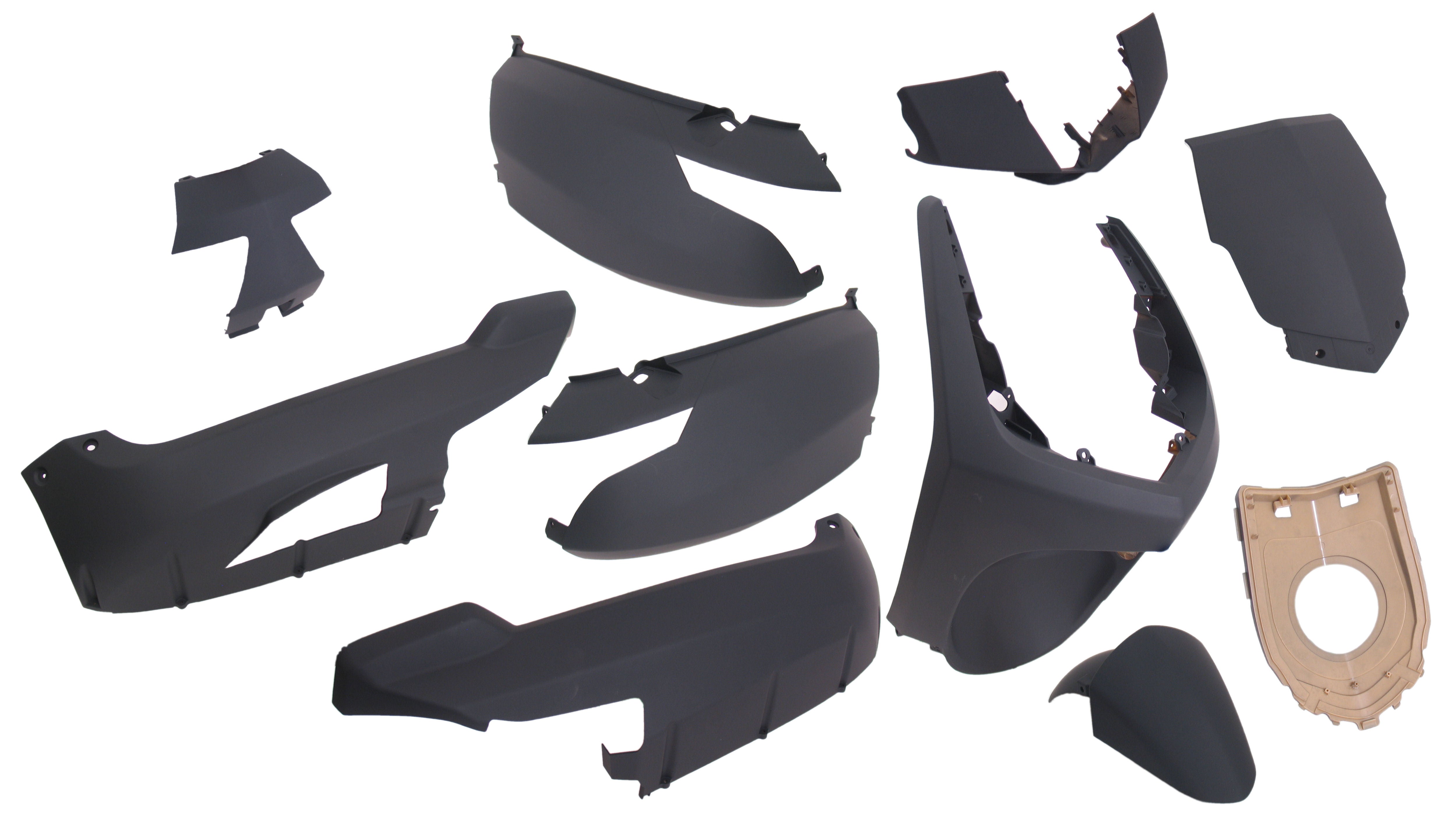 Edge plaatset 9-delig voor peugeot new vivacity vanaf bouwjaar 2008 50cc 2 4t - mat zwart