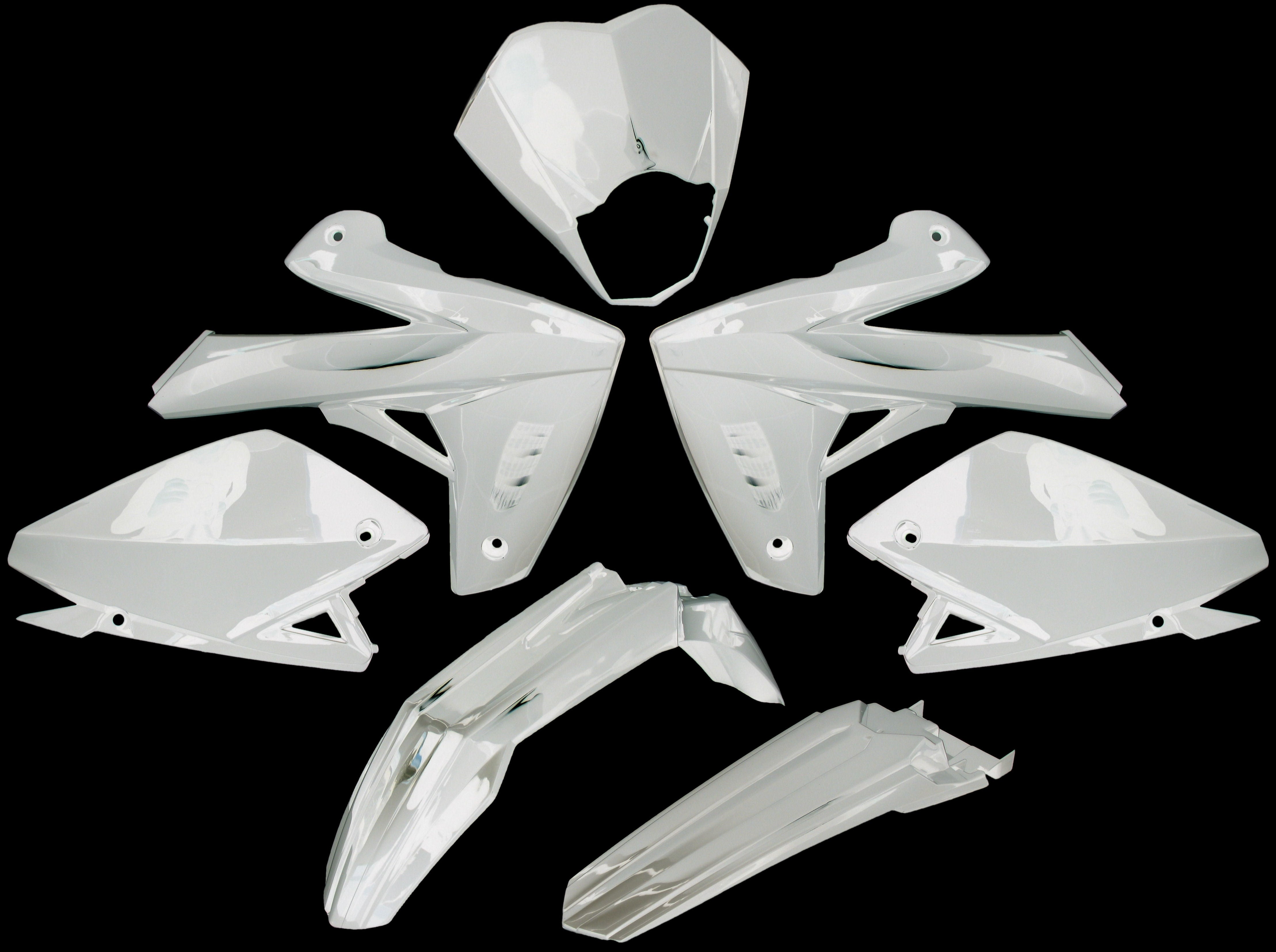 Edge plaatset 7-delig voor rieju mrt 50 sm - wit