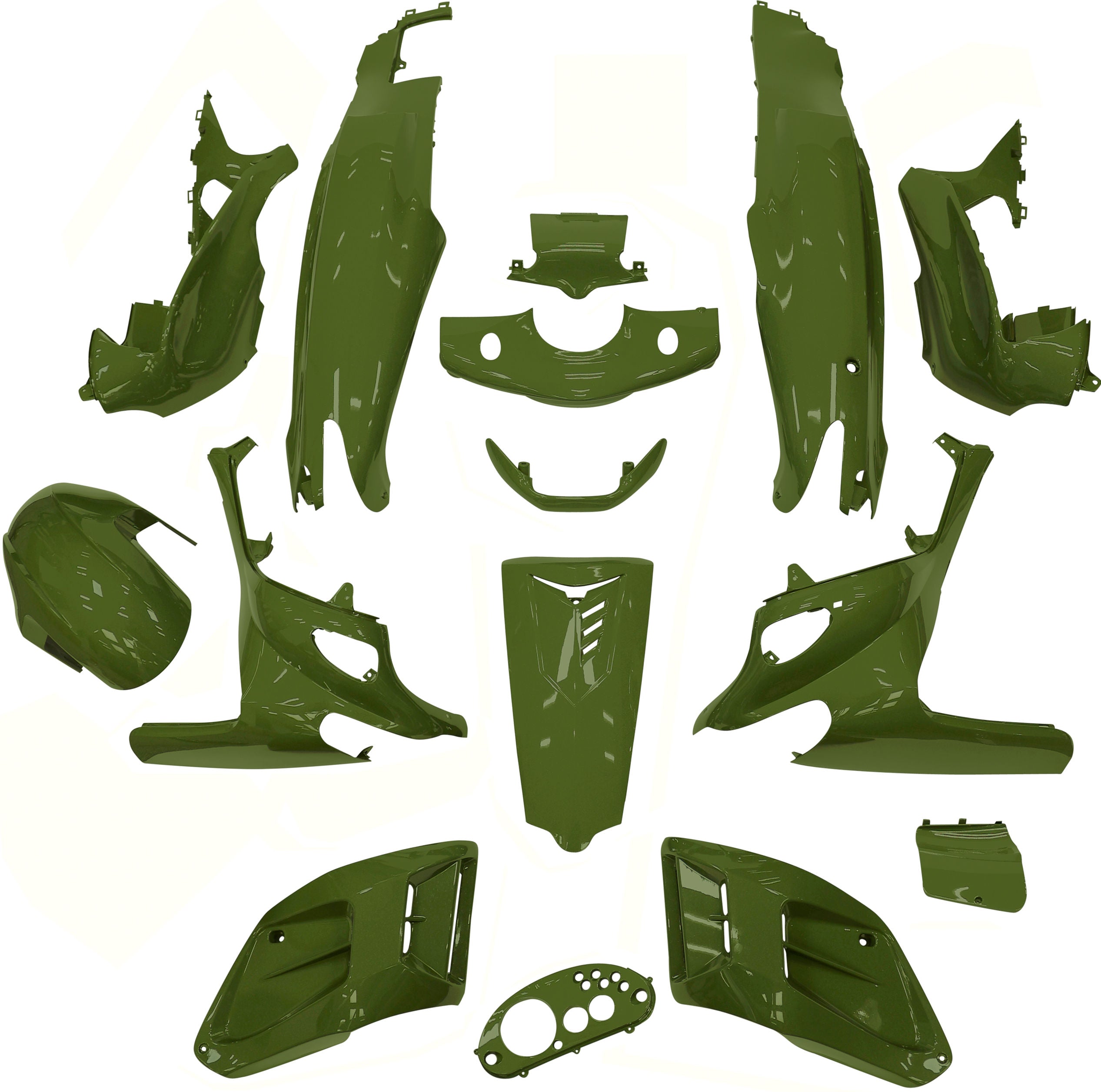 Edge plaatset 15-delig voor gilera runner tot bouwjaar 08-2005 - districtgroen