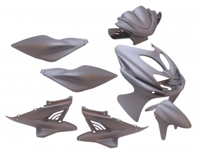 Edge plaatset 9-delig voor yamaha aerox tot bouwjaar 2014 - mat grijs