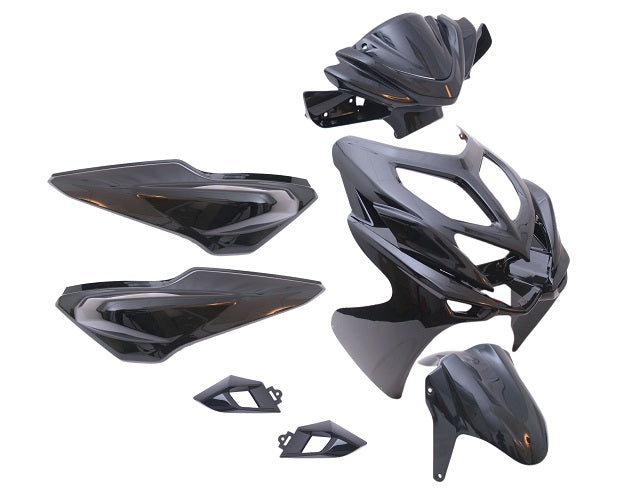 Edge plaatset 9-delig yamaha aerox-r vanaf bouwjaar 2014 - metallic zwart