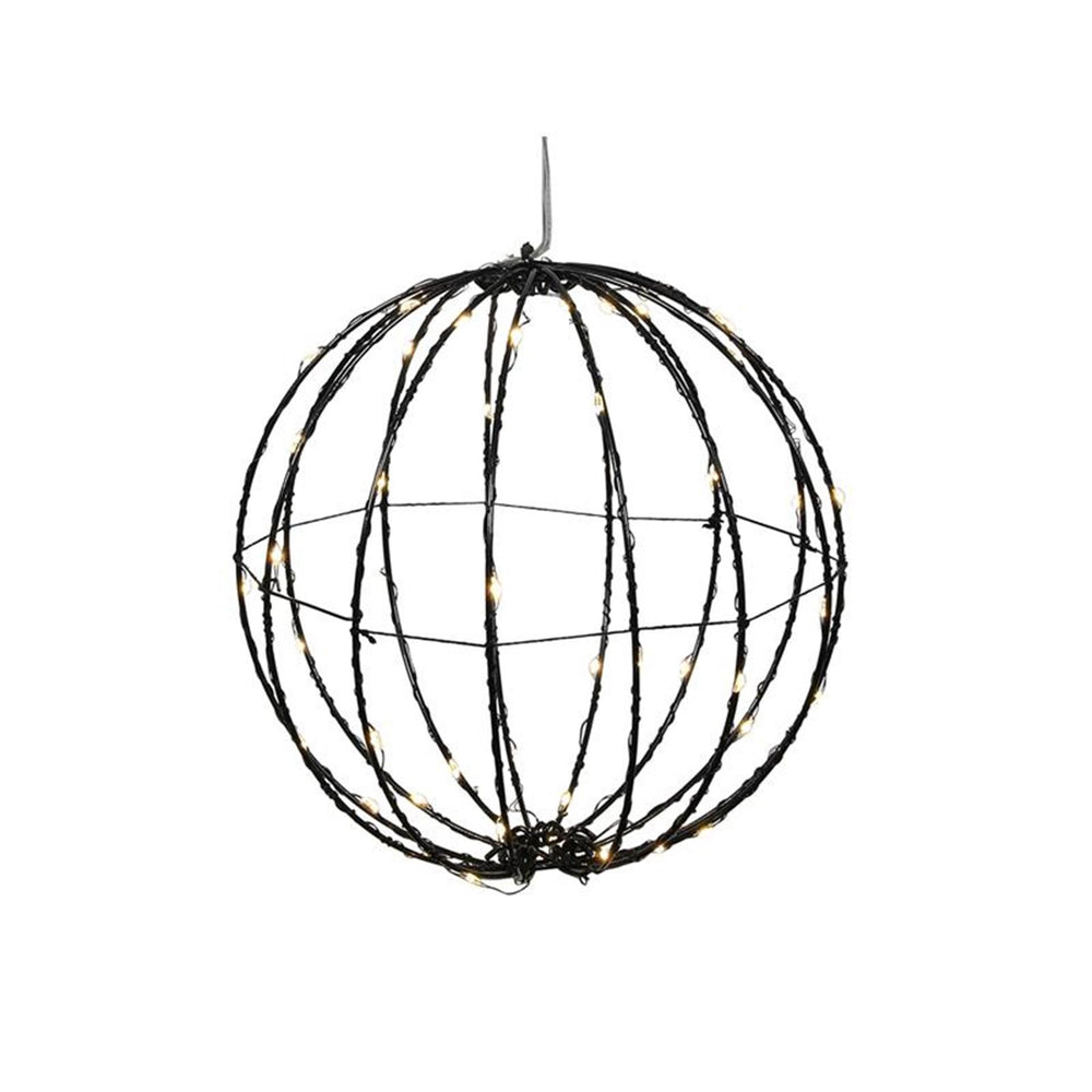 Svenska living bal zwart 20cm 50led timer op batterij