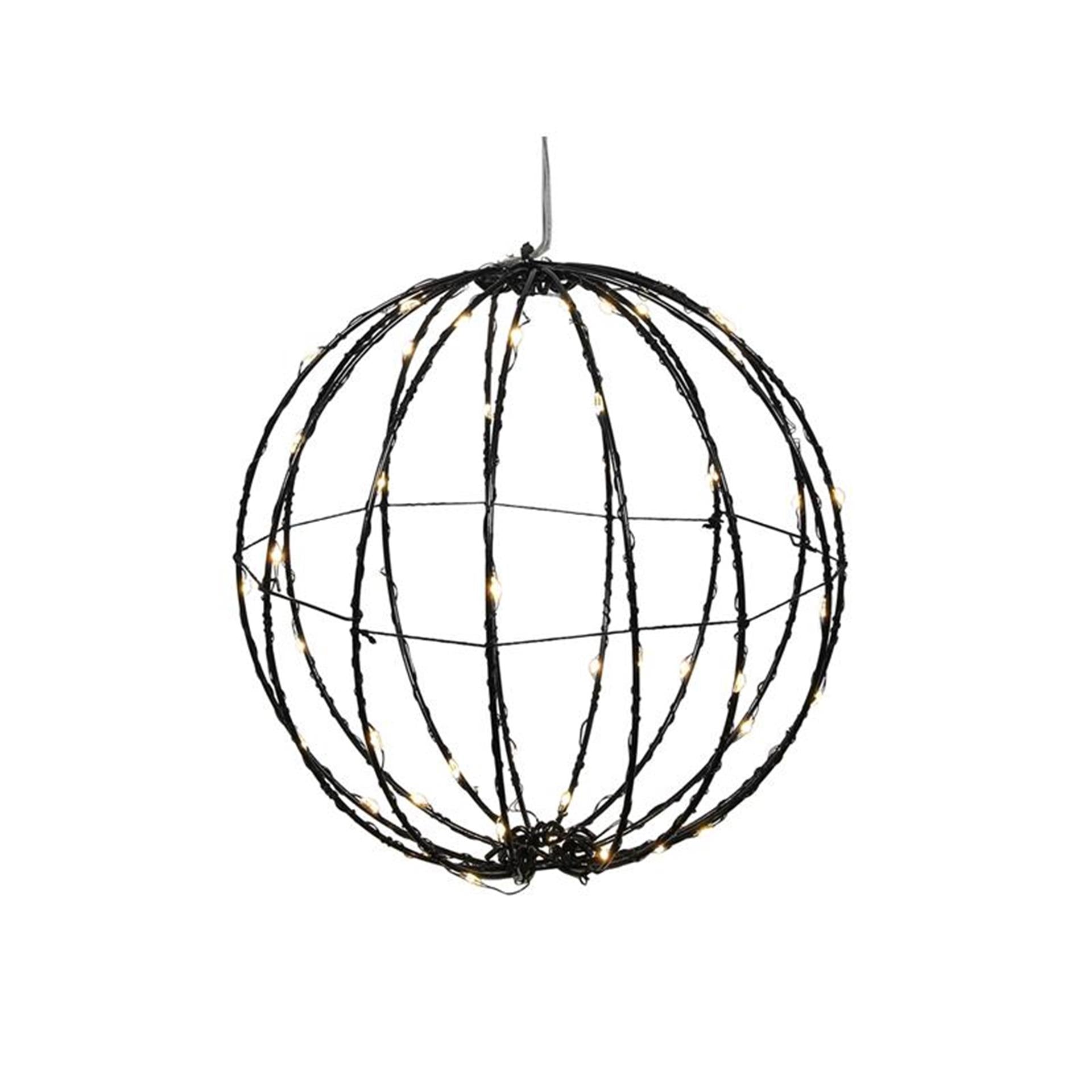 Svenska living bal zwart 20cm 50led timer op batterij