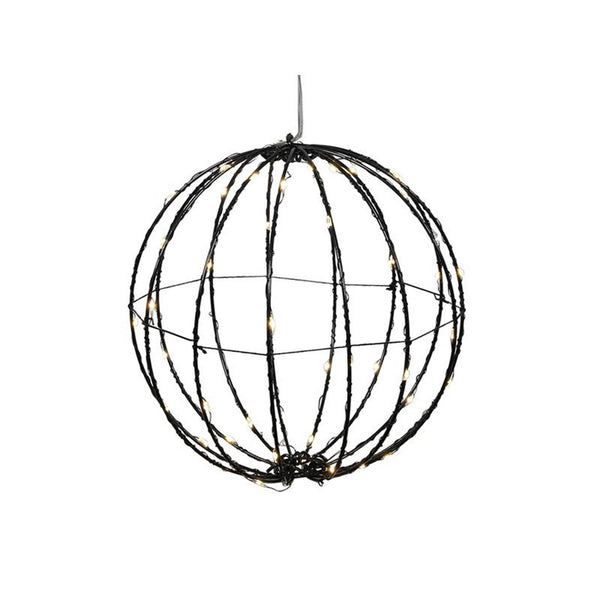 Svenska living bal zwart 20cm 50led timer op batterij