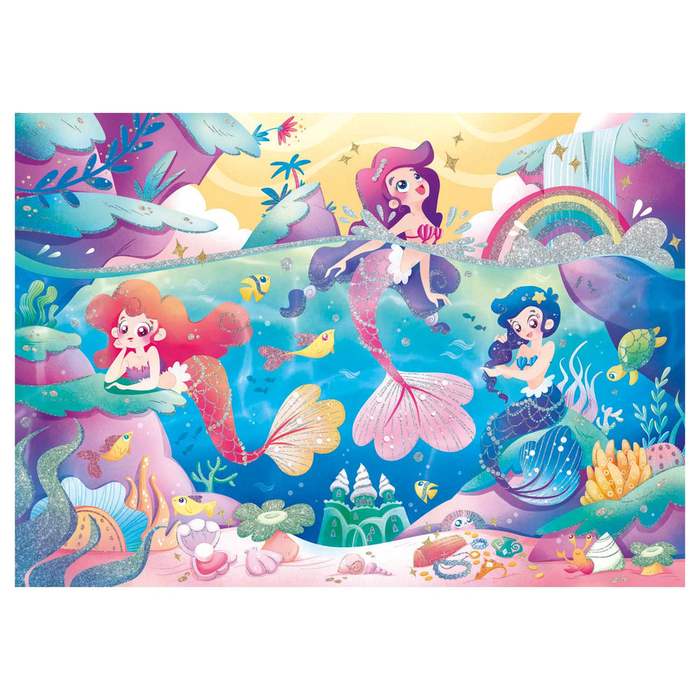 Clementoni Glitterpuzzel Onderwaterwereld, 104st.