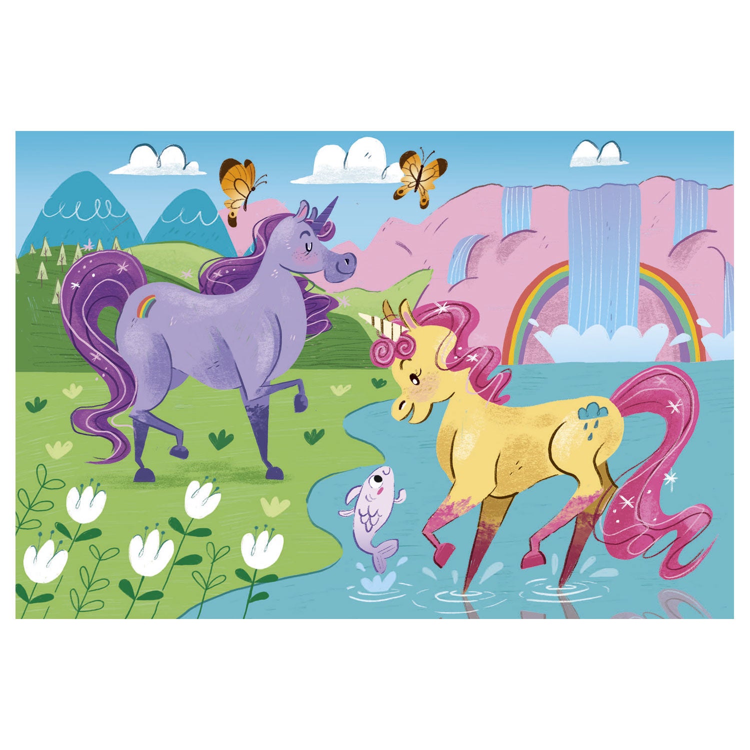 Clementoni Briljante Puzzel Eenhoorn, 2x20st.