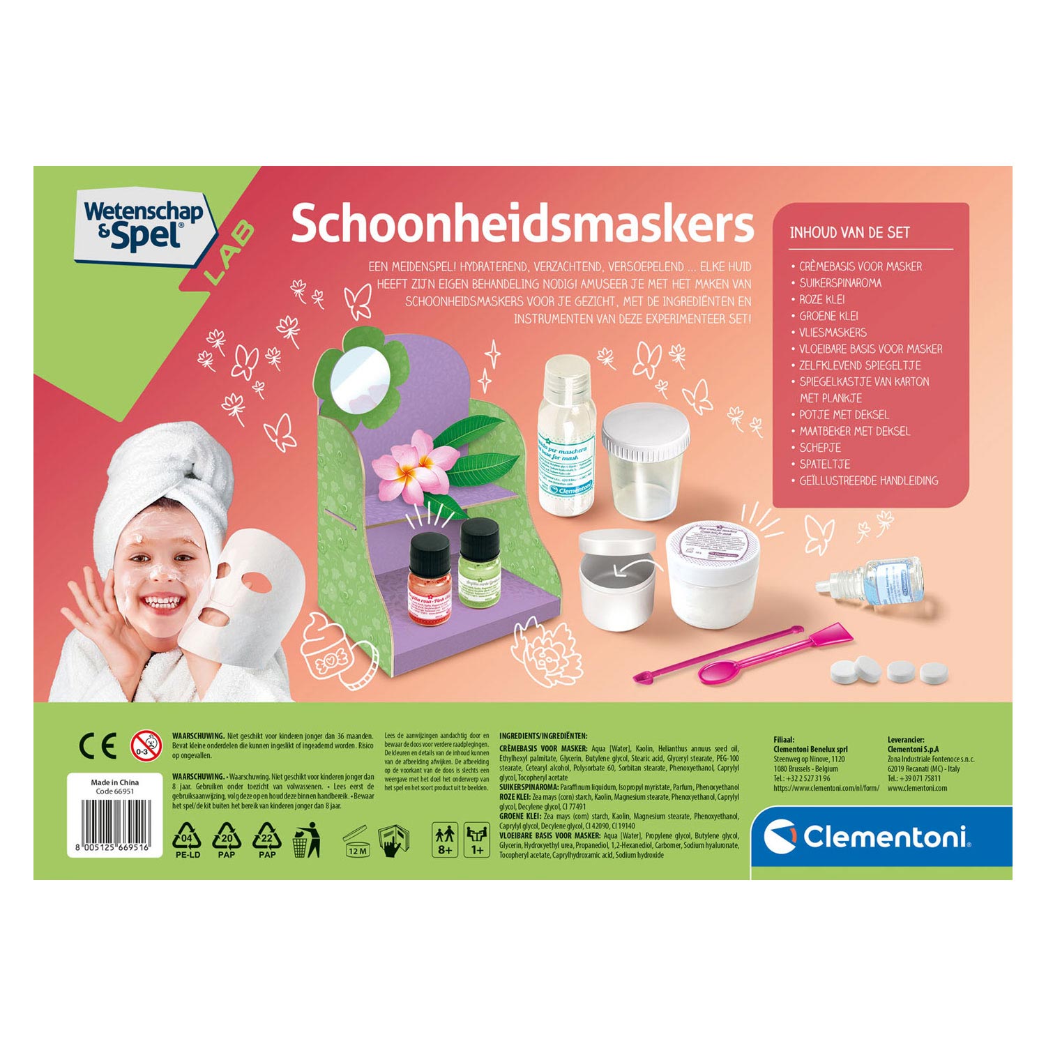Clementoni Wetenschap Spel Gezichtsmaskers Maken