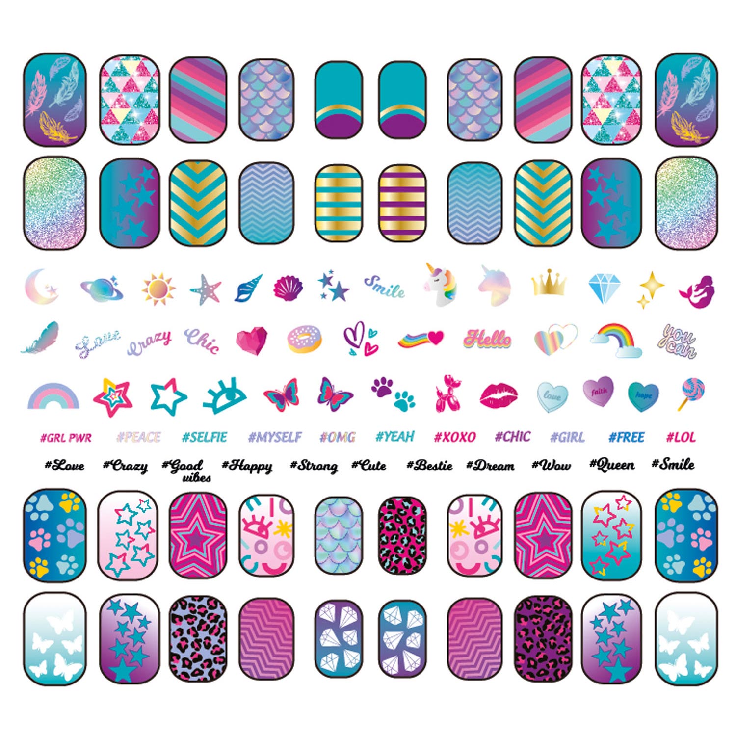 Clementoni crazy chic - fluo nagels