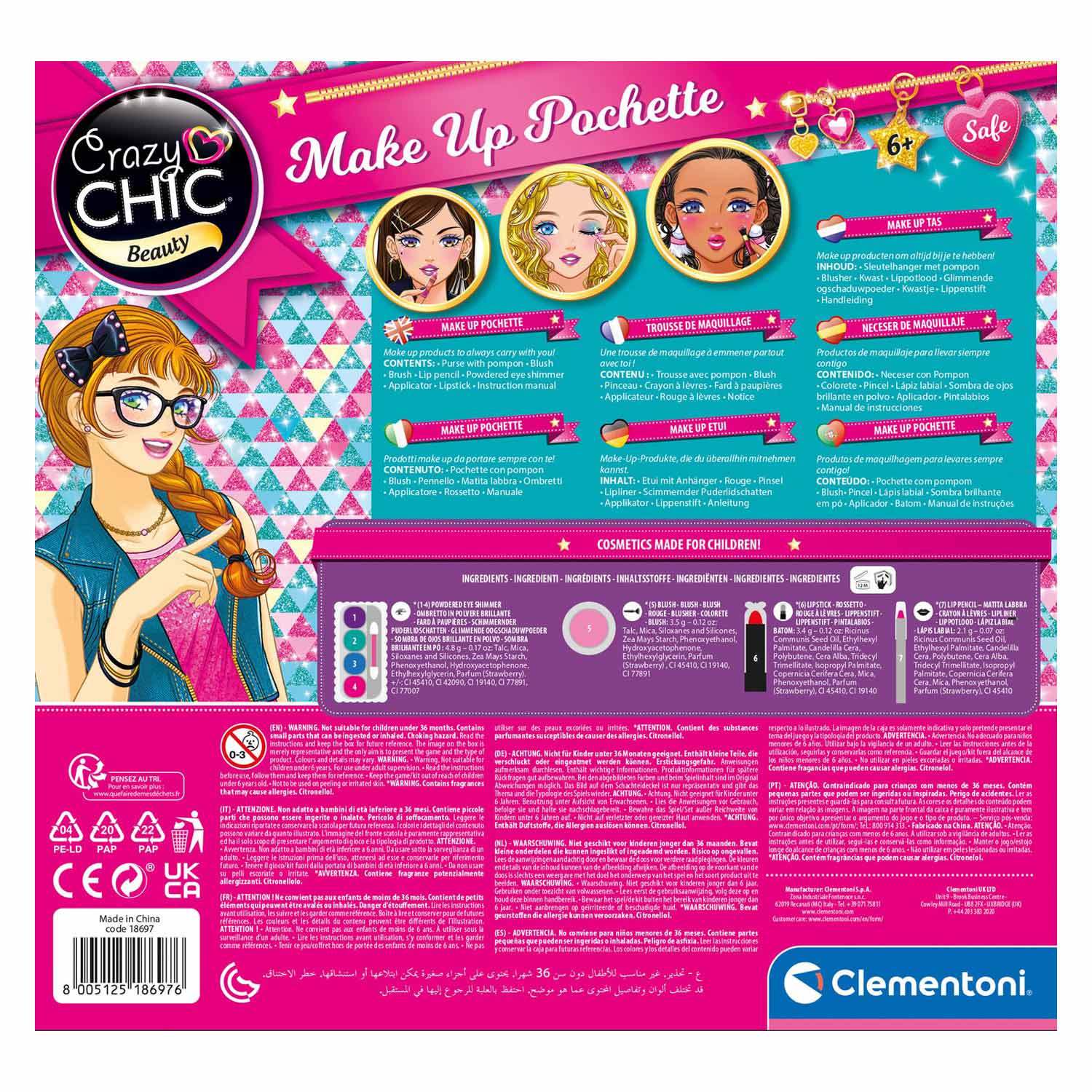 Clementoni Crazy Chic - Make-up tas