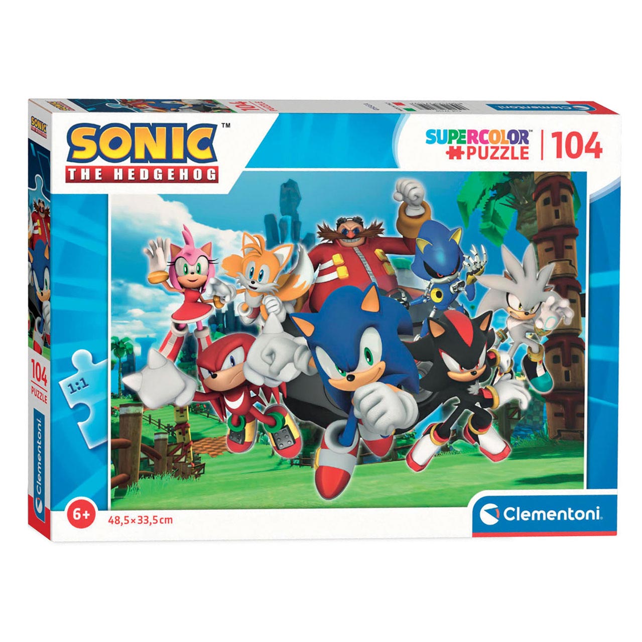 Clementoni legpuzzel sonic, 104st.