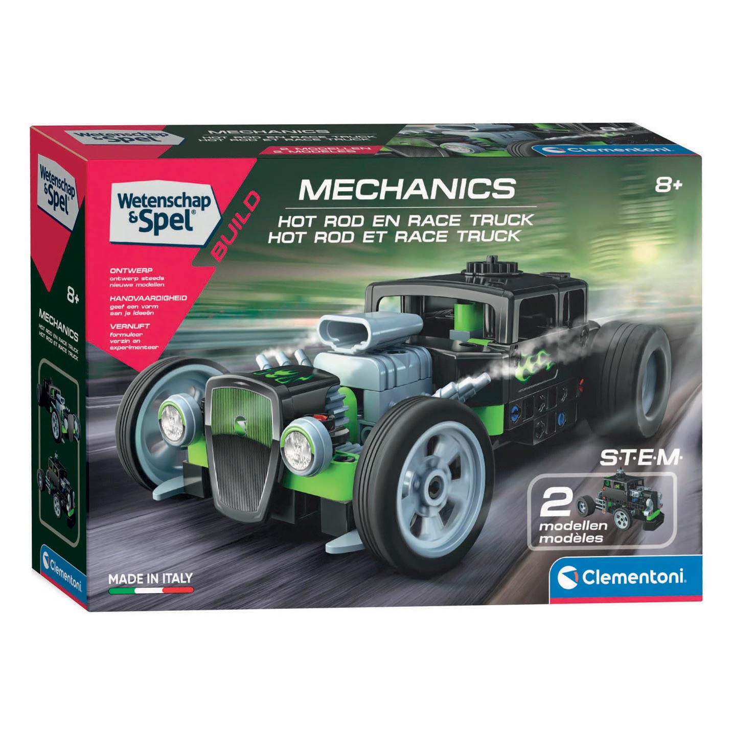 Clementoni Wetenschap Spelmechaniek - Hot Rod, 2in1
