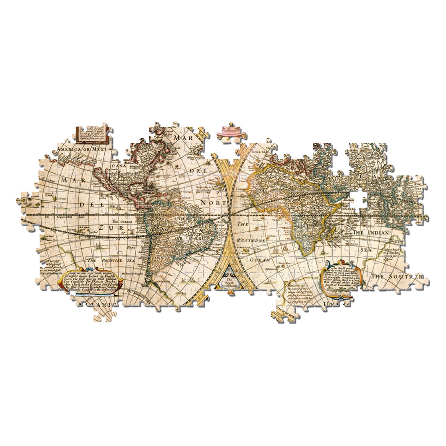 Clementoni puzzel antieke wereldkaart, 3000st.