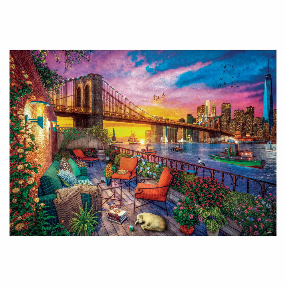 Clementoni Puzzel Manhattan Balkon Zonsondergang, 3000st.