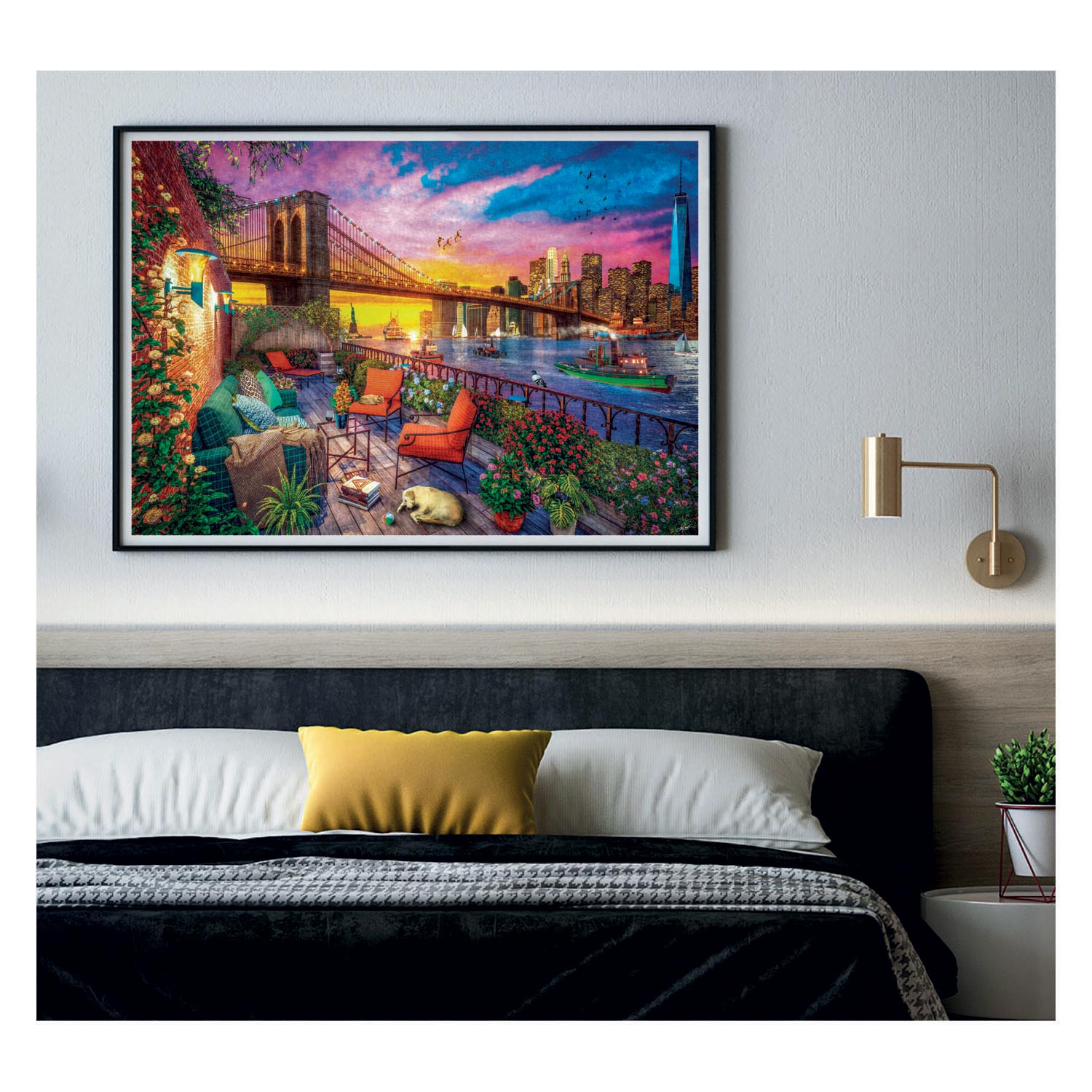 Clementoni Puzzel Manhattan Balkon Zonsondergang, 3000st.