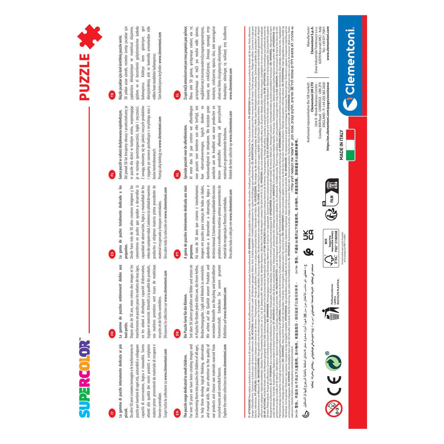 Clementoni legpuzzel - spiderman, 180st.
