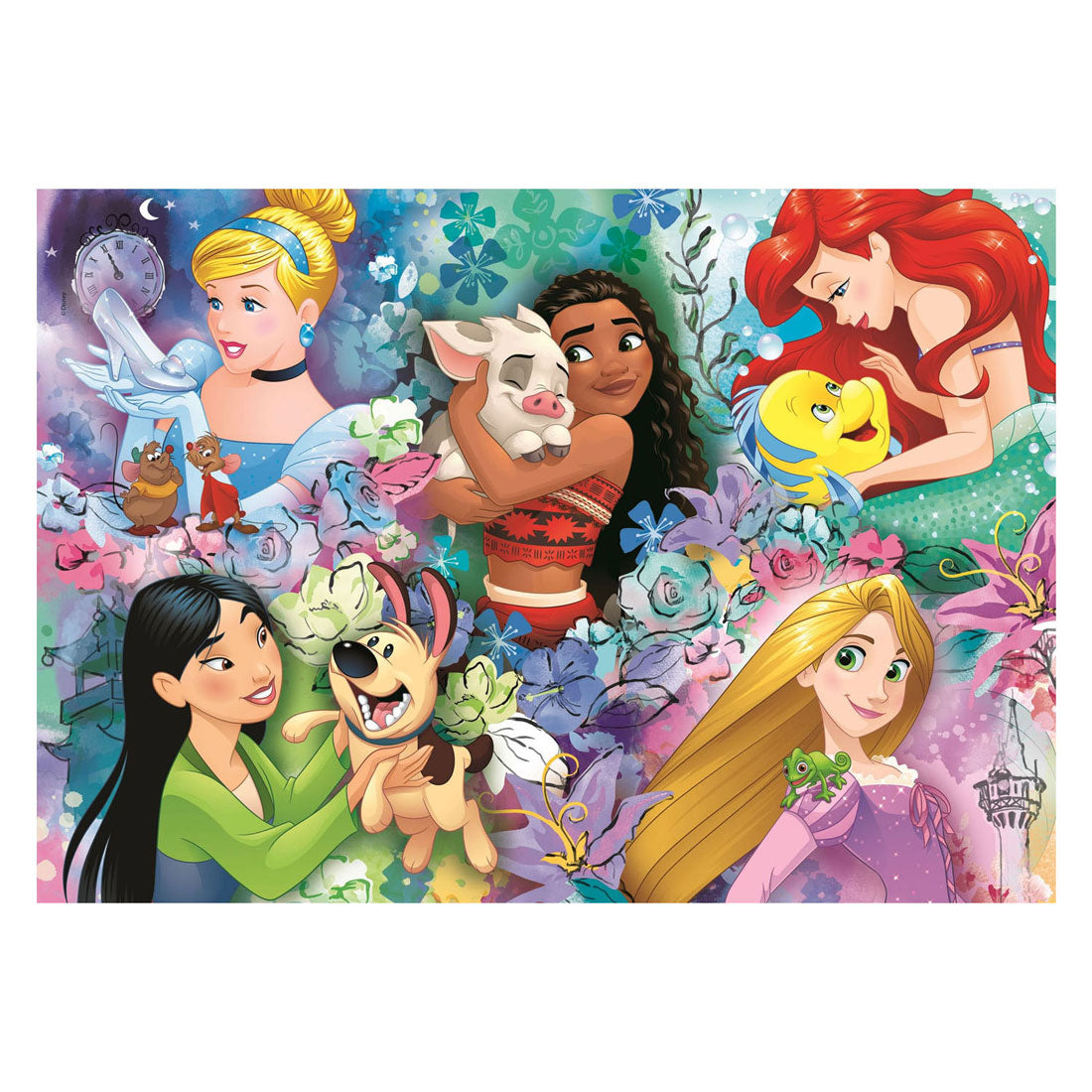 Clementoni legpuzzel super kleur disney prinses ii, 60st.