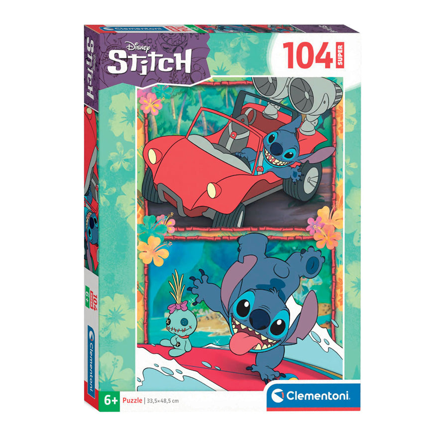 Clementoni legpuzzel superkleur Disney Stitch, 104st.