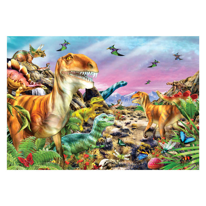 Clementoni legpuzzel superkleur land van dinosaurussen, 104st.
