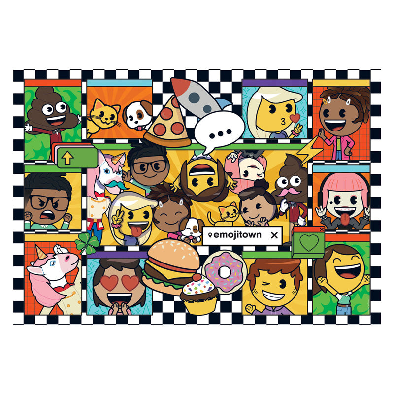 Clementoni legpuzzel super color emoji stad, 180st.