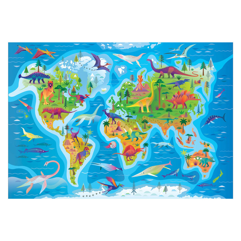 Clementoni legpuzzel super color dinosauruskaart, 180st.