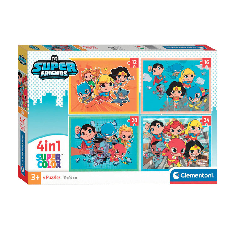 Clementoni legpuzzel 4in1 dc supervrienden