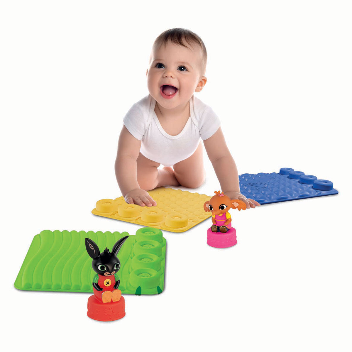 Clementoni baby - sensorische speelmat met speelfiguren, 6dlg.