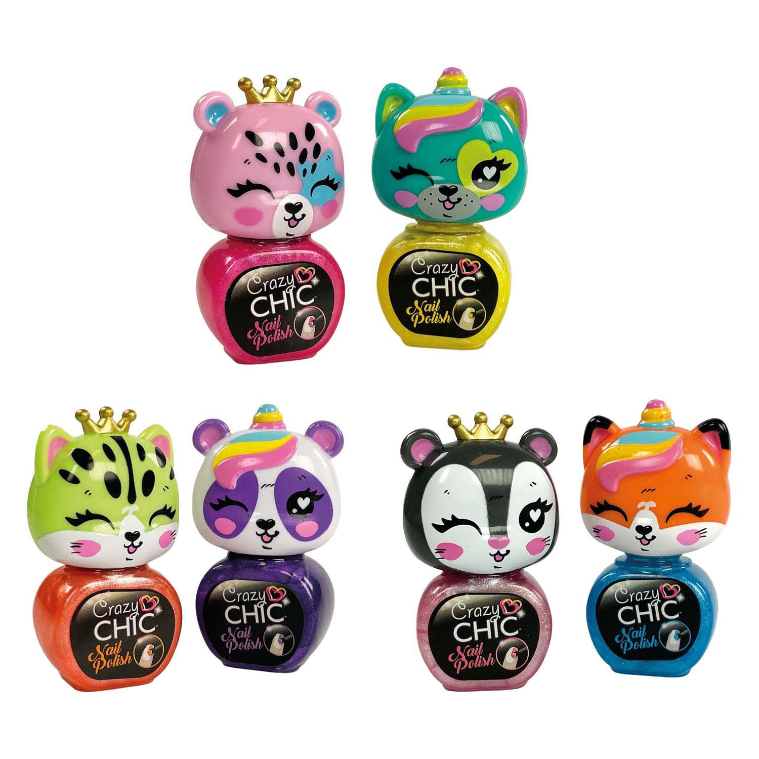 Clementoni gekke chic - nagellak dieren, 2st.
