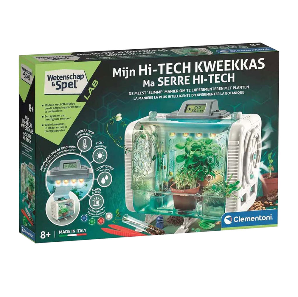 Clementoni wetenschap en spel - mijn hi-tech kweekkas experimentenset