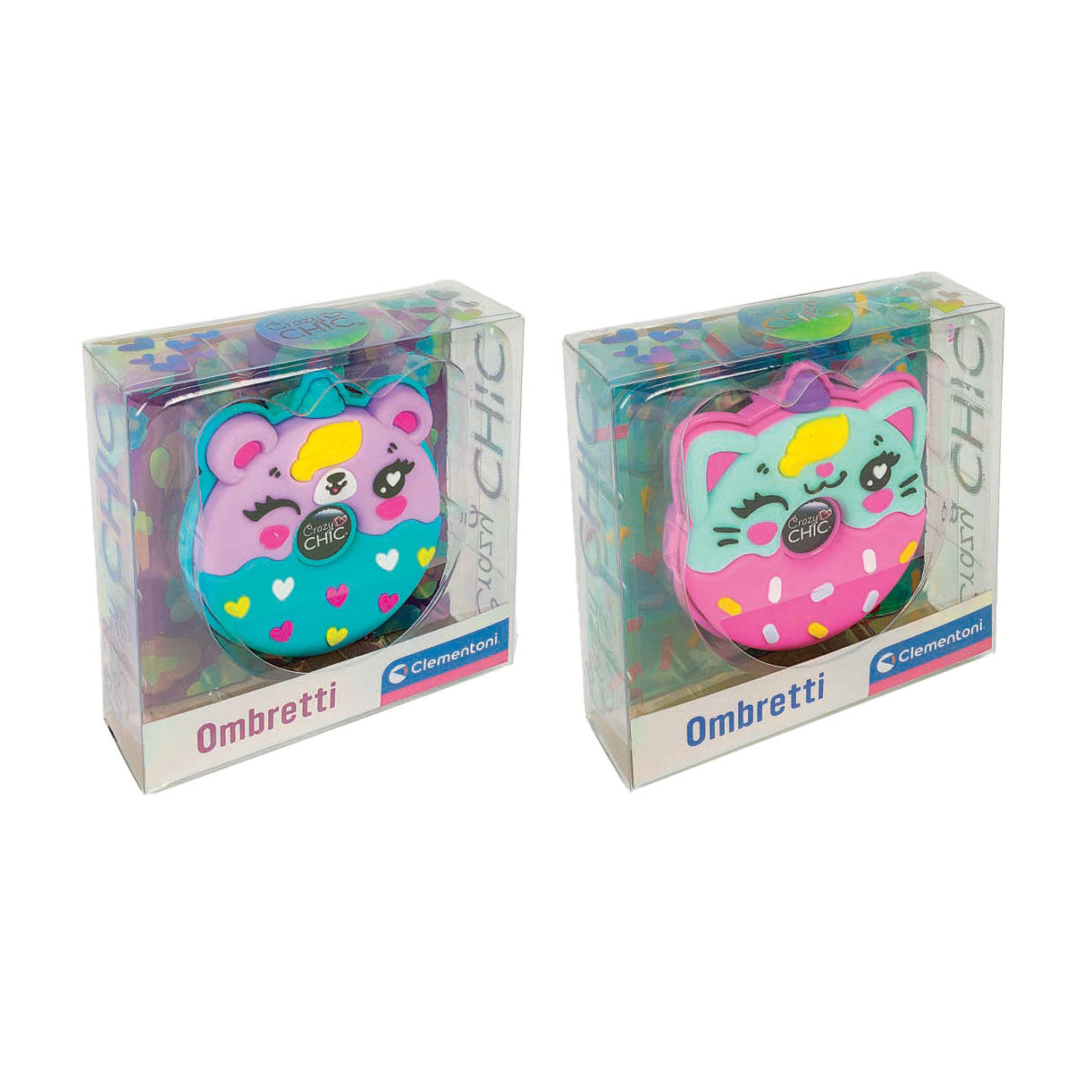 Clementoni - crazy chic - oogschaduw - 2 kleuren - animal donuts - vanaf 6 jaar