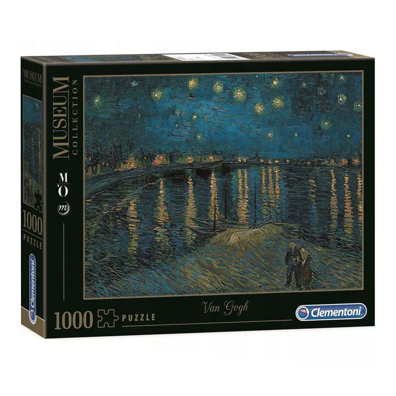 Clementoni legpuzzel kunstwerken sterrennacht boven de rhône, 1000st.