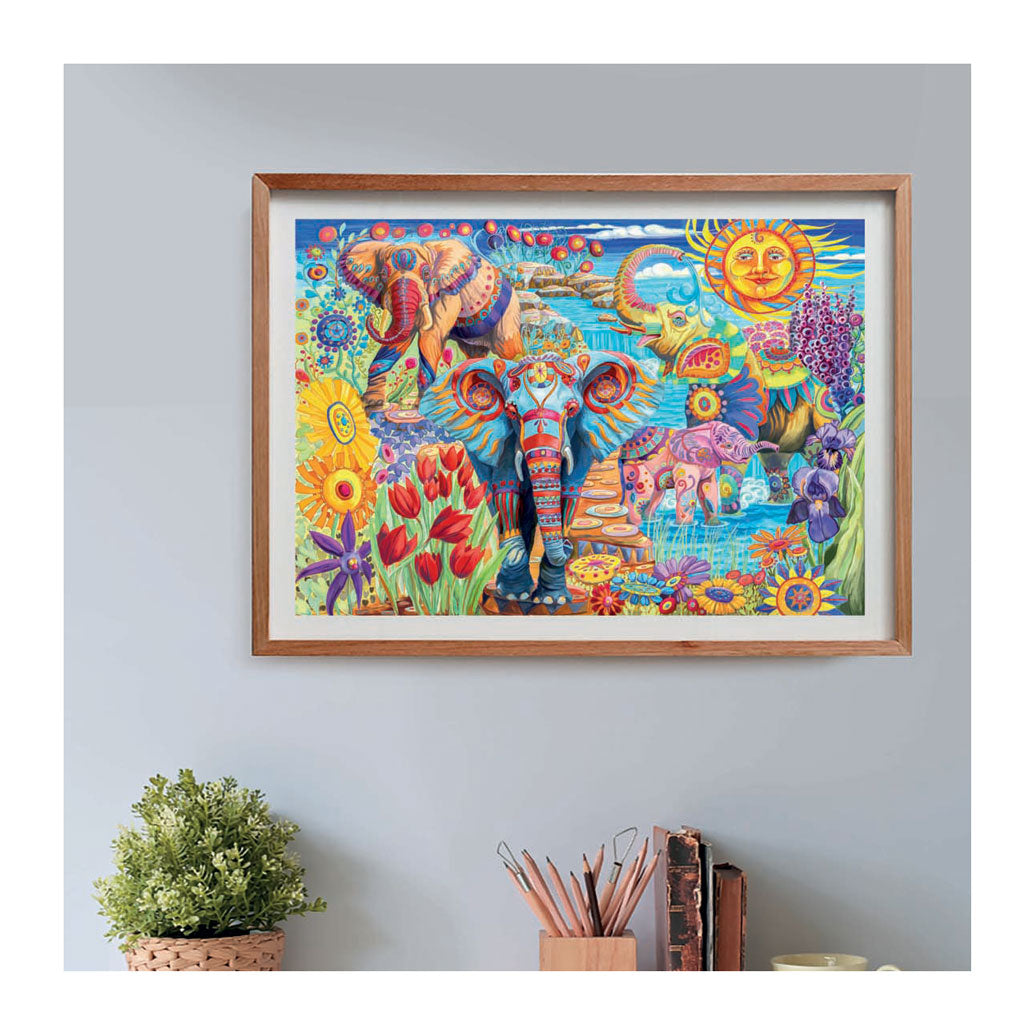 Clementoni legpuzzel kunstwerken olifanten carnaval, 500st.