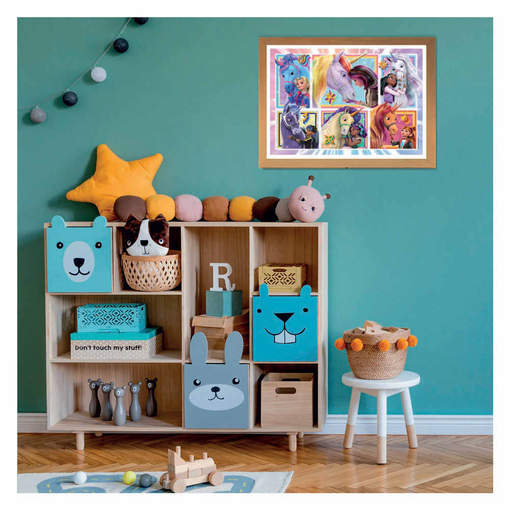 Clementoni puzzel unicorn academy - 6 portretten, 104dlg.