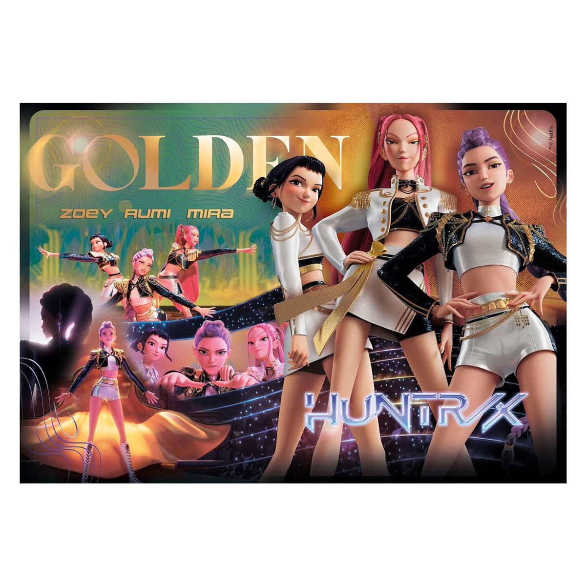 Clementoni k-pop demon hunters puzzel 1000 stukjes van compact - kpop huntrix - k pop legpuzzel hobby cadeau voor kinderen vanaf 6 jaar