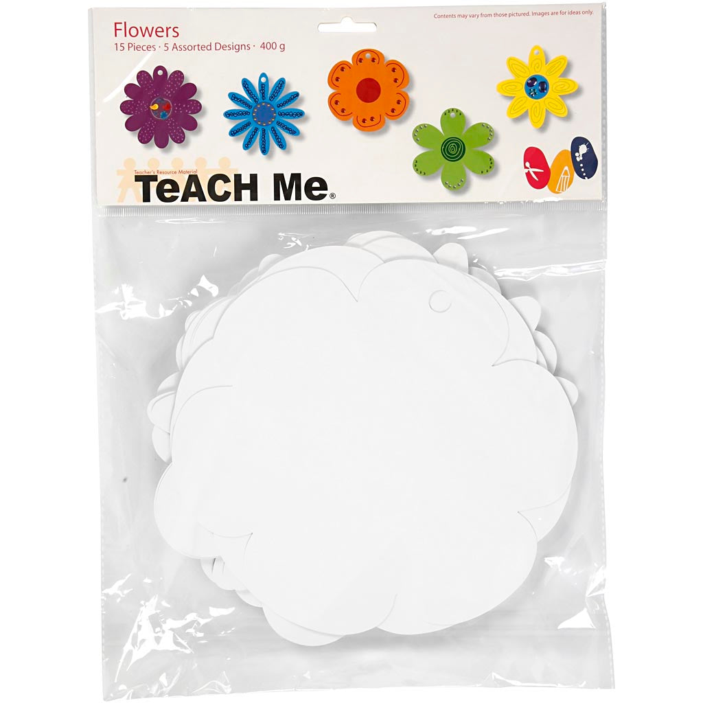 Creatief bedrijf bloemen wit, 5x 3st.