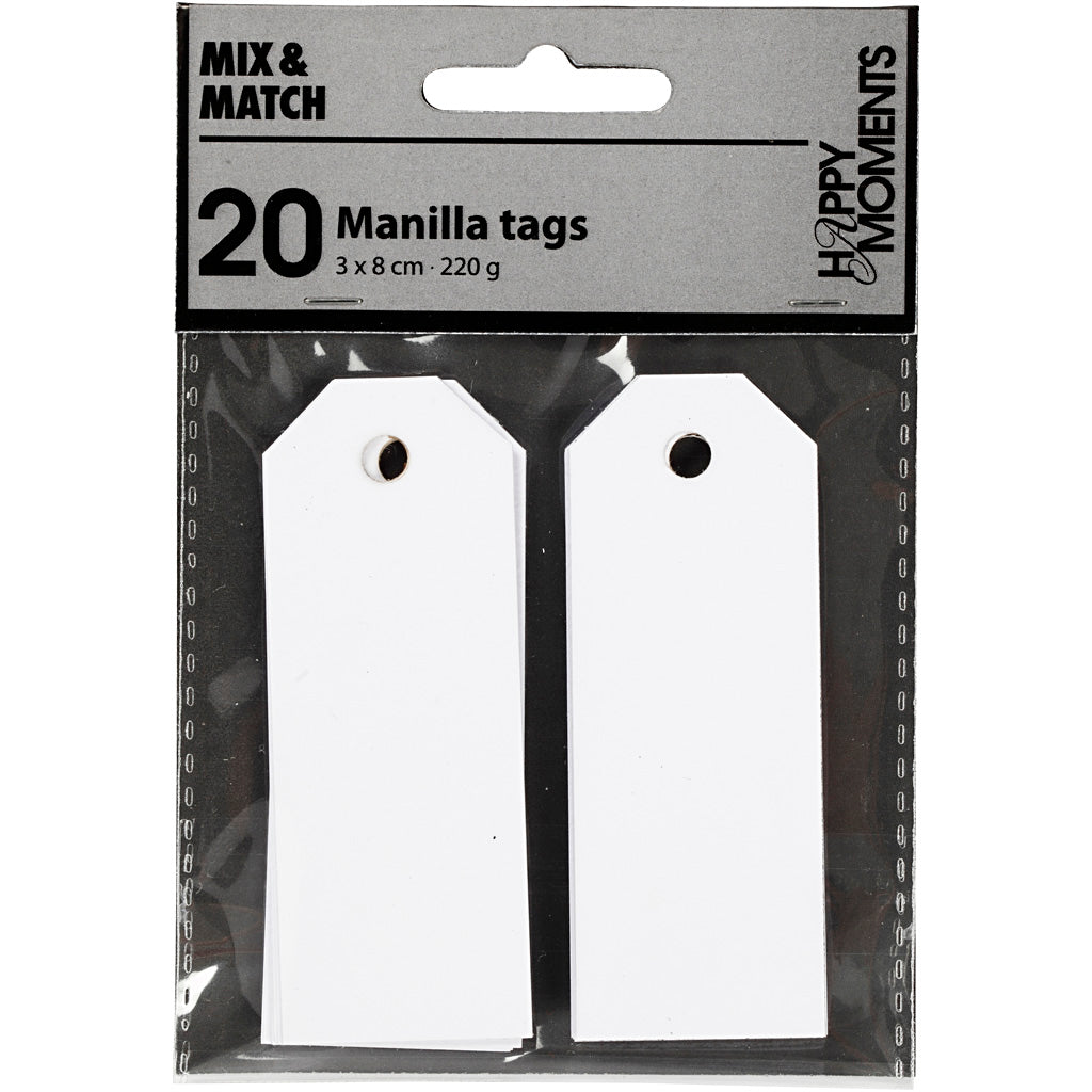 Creativ company manilla labels wit, 20st.