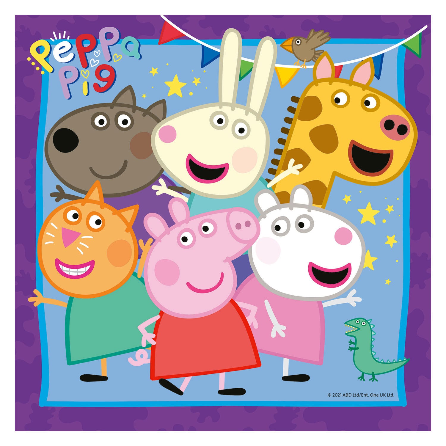 Ravensburger familie en vrienden van peppa pig legpuzzel, 3x49st.