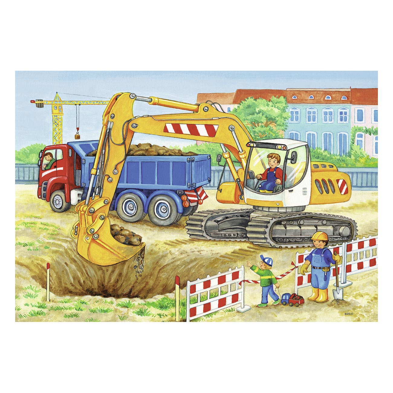 Ravensburger puzzel op de bouwplaats en boerderij - 2x12 stukjes - kinderpuzzel