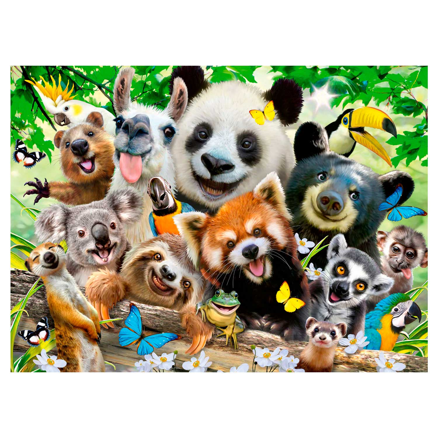 Ravensburger puzzel wildlife selfie - legpuzzel - 300 stukjes