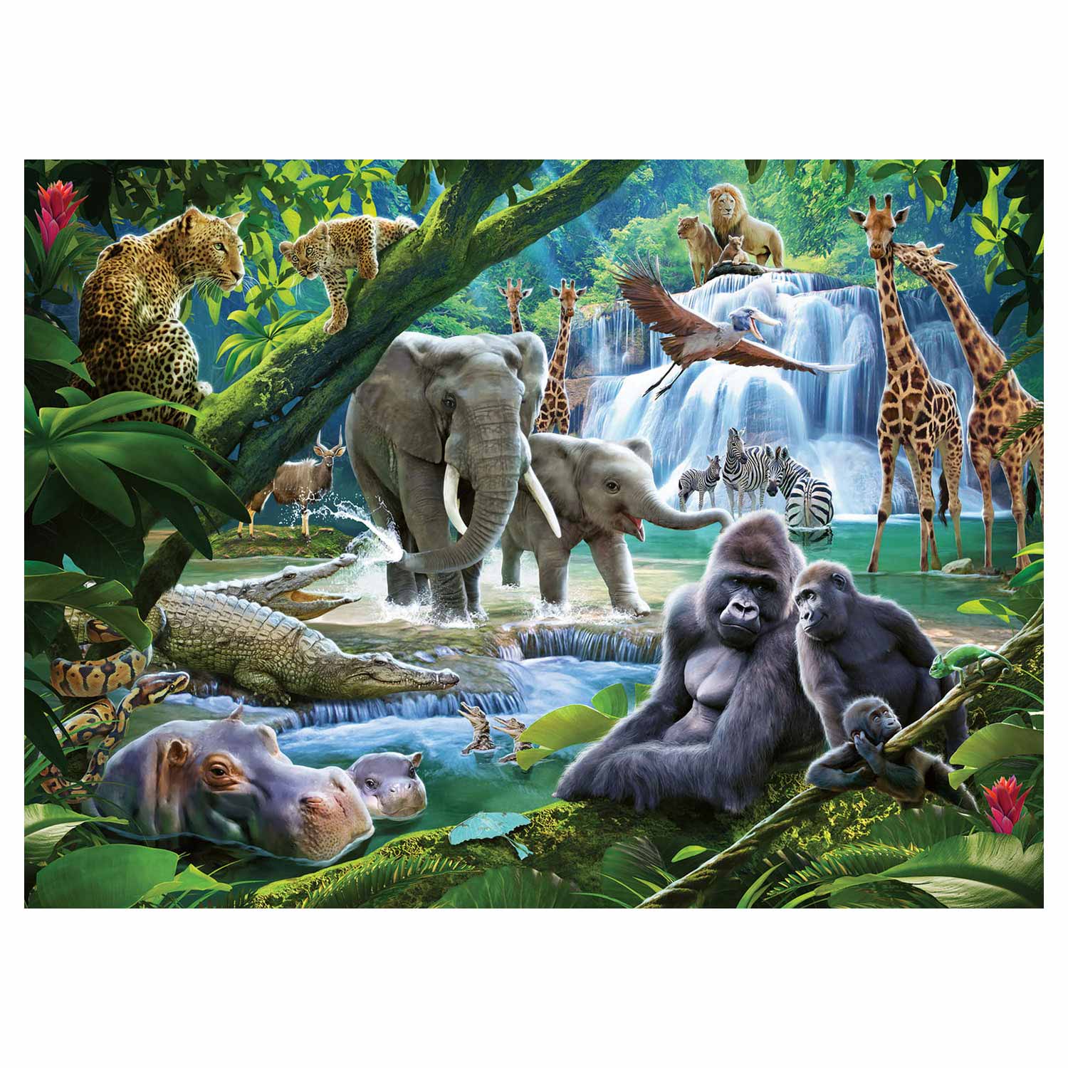 Ravensburger puzzel jungle dieren - legpuzzel - 100 stukjes