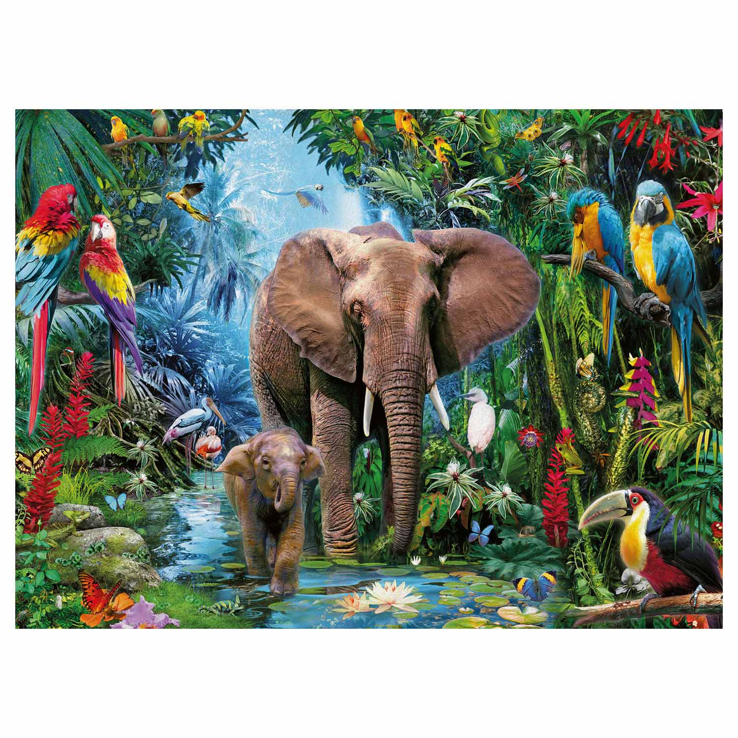 Ravensburger - Olifanten in de Jungle 150 stuks XXL