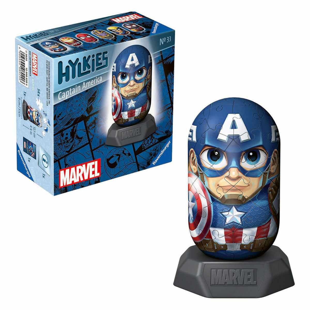 Ravensburger 3d puzzel hylkies marvel captain america - 54st.