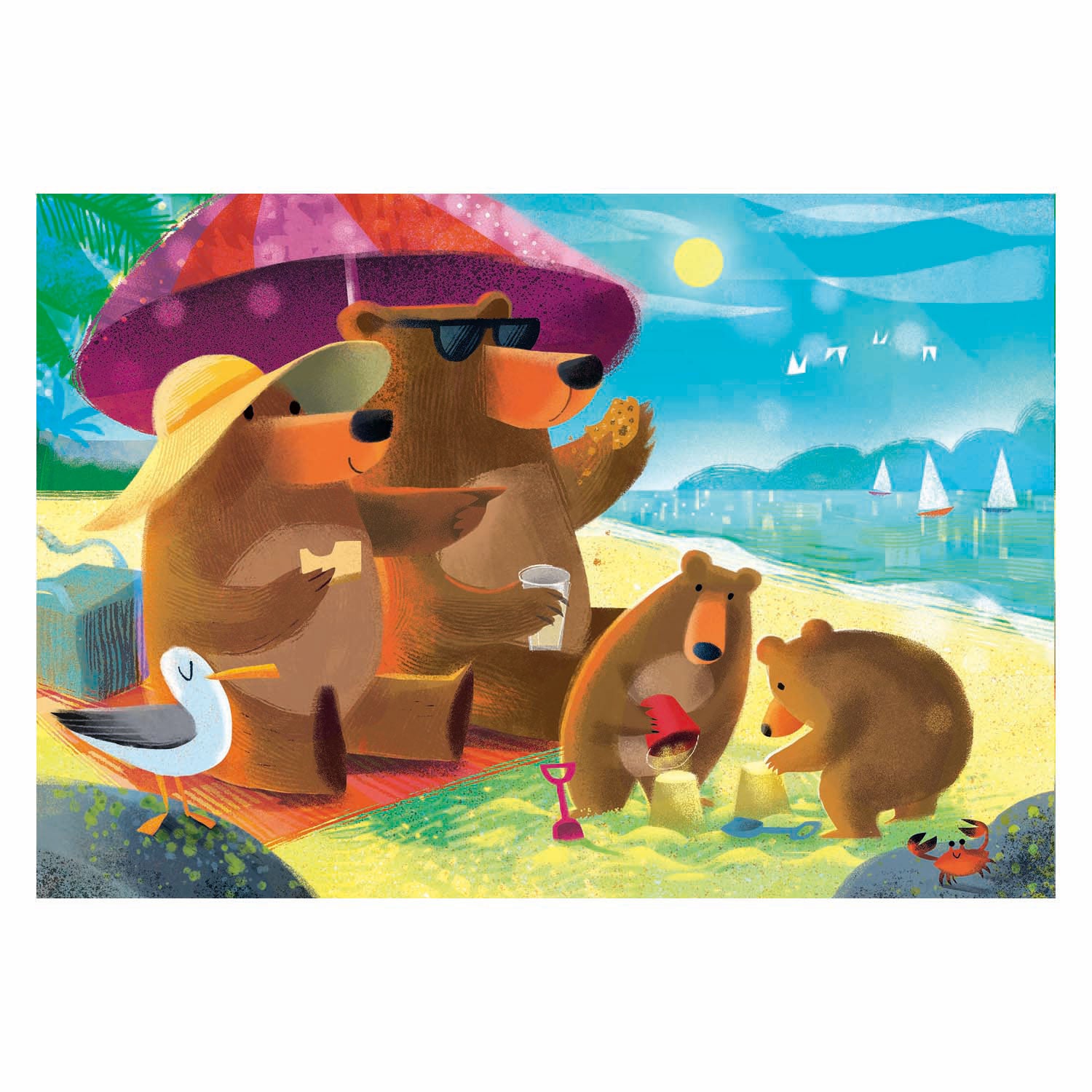 Ravensburger legpuzzel berenfamilie vakantie - 2x24st.