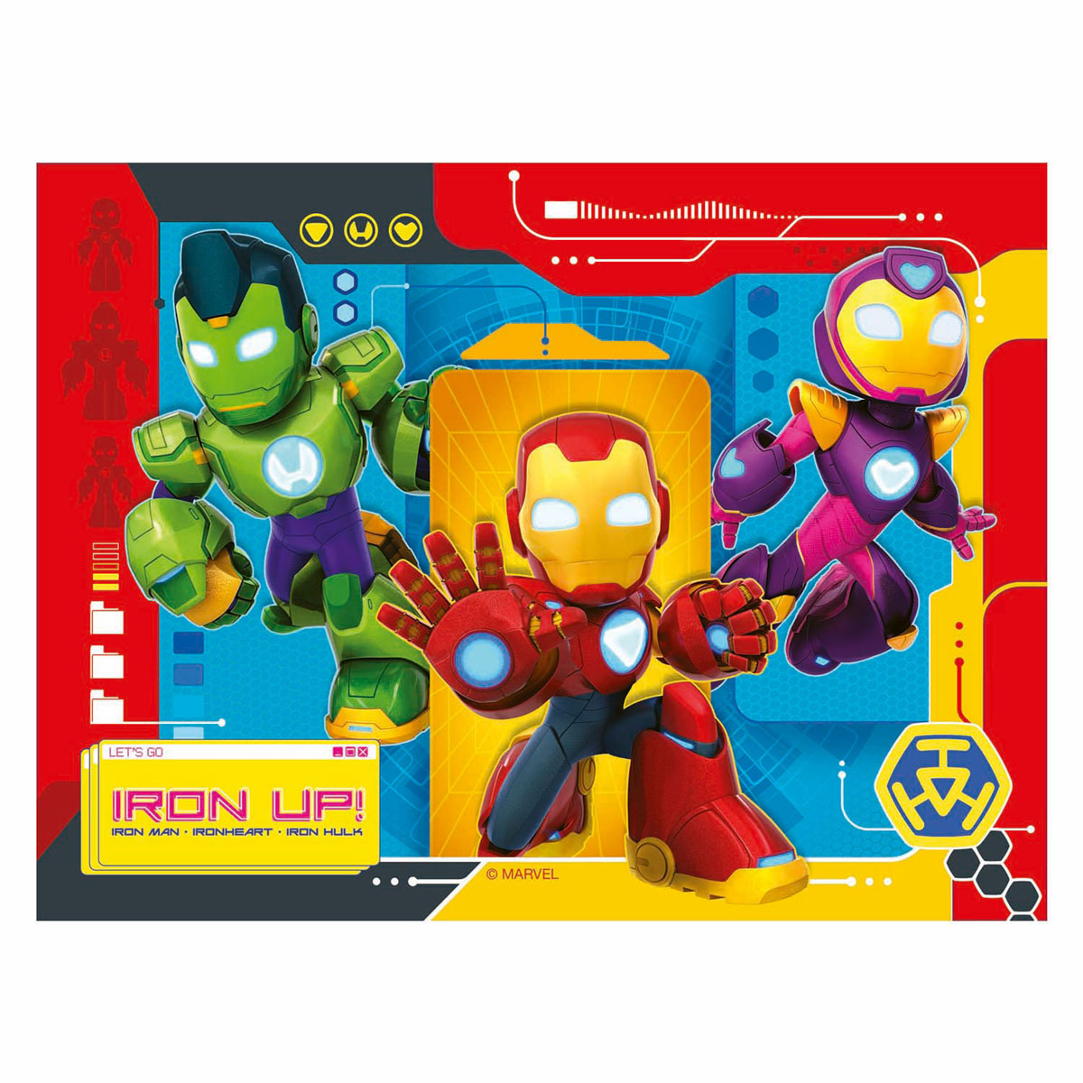Ravensburger legpuzzel iron man en zijn fantastische vriendjes - 4 puzzels