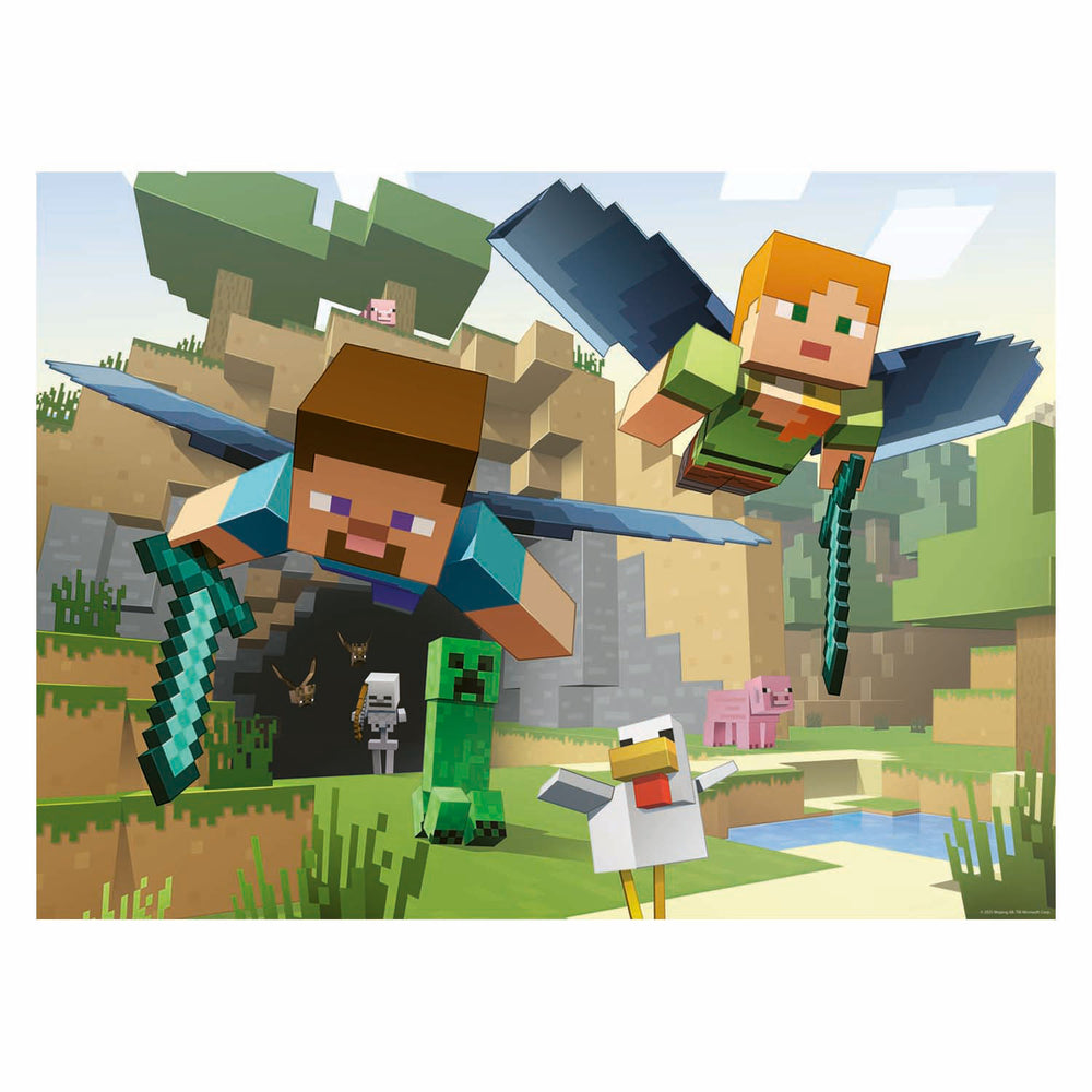 Ravensburger puzzel minecraft avontuur 200 xxl stukjes kinderen.