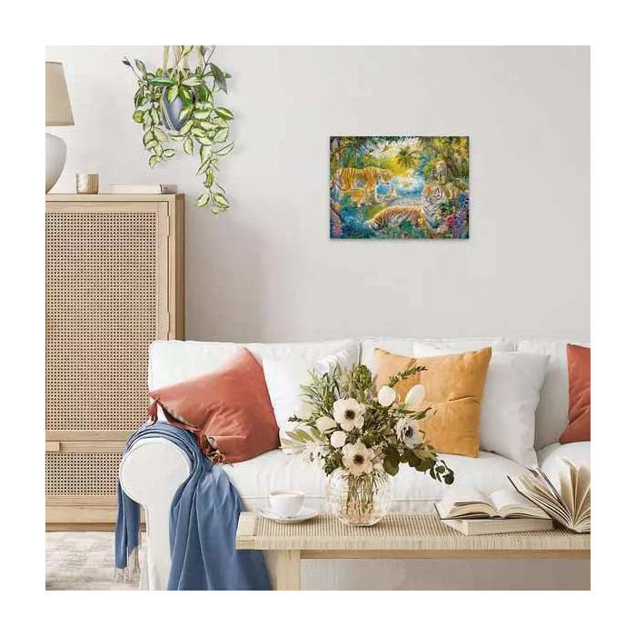 Ravensburger puzzel tiger family in the oasis 500 stukjes