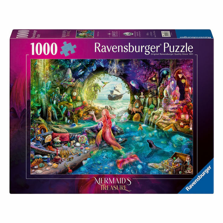 Ravensburger puzzel mermaid's treasure - legpuzzel - stukjes